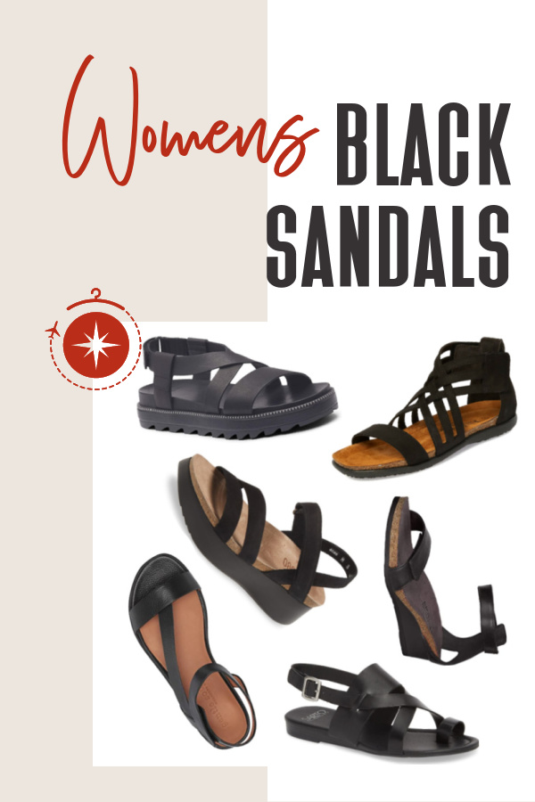 stylish black sandals