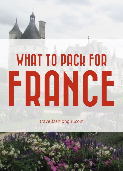 travel items in french